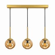 Подвес LIGHT SET SHANA 2496 3PL 3x/E14 золотой/янтарный
