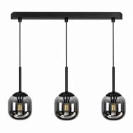 Підвіс LIGHT SET SHANA 2486 3PL 3xE14 чорний/димчастий