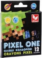 Набір кольорових олівців Crayons Pixel One 12 кольорів Школярик