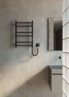 Полотенцесушитель электрический Elna Ладер Элит Т 6 (610*400) черный с диммером t