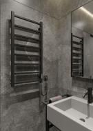 Полотенцесушитель электрический Elna Атрия Т 8 (870*430) черный с диммером t