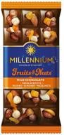 Шоколад Millennium Fruits & Nuts молочний з мигдалем цільним лісовим горіхом курагою і родзинками 80 г