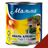 Емаль Мальва® алкідна ПФ-115 87 червоно-коричневий глянець 0,9 кг