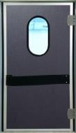 ВИТРИНА! Двери маятниковые одностворчатые с отбойниками RAL7024 Tehma 1000x40х2000 мм металл ВИТРИНА! Двери маятниковые одностворчатые с отбойниками RAL7024 Tehma 1000x40х2000 мм металл
