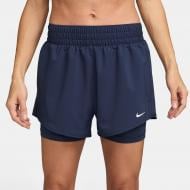 Шорты Nike W NK ONE DF HR 3IN 2N1 SHORT DX6016-410 р. M синий Шорты Nike W NK ONE DF HR 3IN 2N1 SHORT DX6016-410 р. M синий