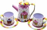 Игровой набор Tin kitchen tea set Кофейный сервиз жестяной Кексик S084W