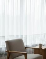 Тюль Мілано 300х270 см білий/сірий з обважнювачем Текстиль-Контакт