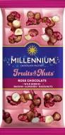 Шоколад Millennium Fruits & Nuts с миндалем цельным лесным орехом клюквой и изюмом 80 г