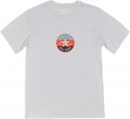 Футболка Converse STRIPED CHUCK PATCH TEE CHAMBRAY 10021497-451 р.L голубой