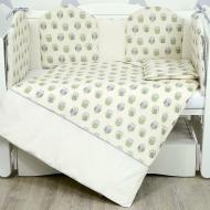 Комплект постельного белья Верес Owls 6 предметов кремово-зеленый 220.07