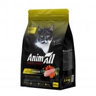 Корм сухой для котов AnimAll со свежей курицей 400 г Корм сухой для котов AnimAll со свежей курицей 400 г
