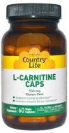 Жироспалювач Country Life L-Carnitine (карнитин) 500 мг 60 капс.