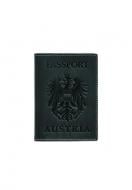 Обкладинка BlankNote Шкіряна для паспорта з австрійським гербом зелений Crazy Horse BN-OP-AT-iz