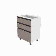 Тумба нижняя Софи (Н 60 3Ш (2+1)) глиняный серый/белый Світ Меблів Тумба нижняя Софи (Н 60 3Ш (2+1)) глиняный серый/белый Світ Меблів