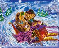 Набір для вишивання бісером на художньому полотні Мчать санчата AB-524 260х210 мм Абрис Арт