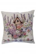 Подушка декоративная Лавандовый садик Птичка около скворечника 45x45 см Прованс Подушка декоративная Лавандовый садик Птичка около скворечника 45x45 см Прованс
