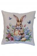 Подушка декоративная Соцветие Зайчонок с бабочками 45x45 см Прованс