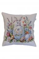 Подушка декоративна Суцвіття Зайченя з писанкою 45x45 см Прованс