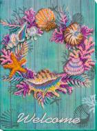 Набор для вышивания бисером на художественном холсте Венок из ракушек AB-596 220x300 мм Абрис Арт