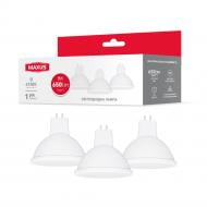 Лампа светодиодная Maxus 3 шт. 7 Вт MR16 GU5.3 220 В 4100 К 3-LED-722