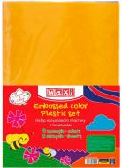 Набір кольорового пластику з тисненням А4 MX61952 9 шт. Maxi