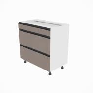 Тумба нижняя Софи (Н 80 3Ш (1+2)) глиняный серый/белый Світ Меблів Тумба нижняя Софи (Н 80 3Ш (1+2)) глиняный серый/белый Світ Меблів