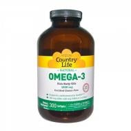 Жирные кислоты Country Life Omega-3 (Омега-3 рыбий жир) 300 капс.1000 мл