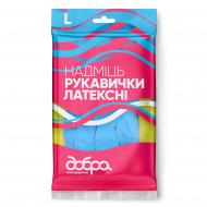 Рукавички латексні Добра господарочка Надміць надміцні р. L 1 пар/уп. Рукавички латексні Добра господарочка Надміць надміцні р. L 1 пар/уп.