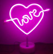 Настільна лампа Luna Neo Love 1x1,7 Вт без цоколя рожевий