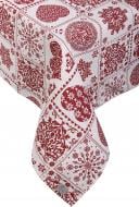 Скатерть Печворк Бордо 136x180 см белый с бордовым Прованс