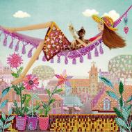 Схема для вышивания бисером на художественном холсте С видом на крыши AC-540 200x200 мм Абрис Арт