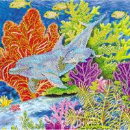 Схема для вышивания бисером на художественном холсте Морская прогулка AC-547 200x200 мм Абрис Арт