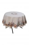 Скатерть Соцветие Ø 136 см белый Прованс