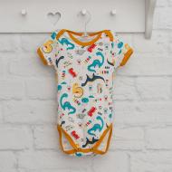 Боди детское унисекс Blanka Дино р.68 белый 110239