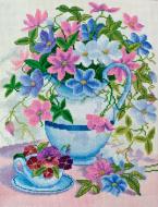 Набор для вышивания крестиком Клематис в кувшине AH-024 230x300 мм Абрис Арт Набор для вышивания крестиком Клематис в кувшине AH-024 230x300 мм Абрис Арт