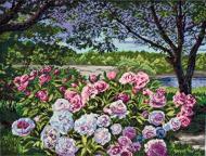 Набір для вишивання хрестиком Садові піони AH-026 475х365 мм Абрис Арт