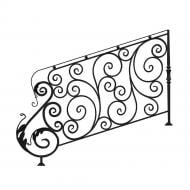Кованое лестничное ограждение Артдеко ЛО-17 1670х1200 мм (комплект елементів)