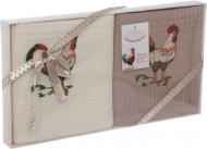 Набір рушників кухонних JOLLY Півні 2 шт. 40x60 см Karna бежевий/коричневий