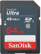 Карта памяти SanDisk SDXC 64 ГБ Class 10 (SDSDUNR-064G-GN3IN)