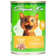 Корм влажный для взрослых котов Добрий Кіт с курицей в соусе 415 г