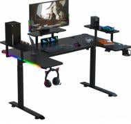 Стол игровой GT Racer TY-1682 (160x60-100x72-117) Black