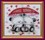 Магнит для вышивки бисером Мишки под зонтом AMA-125 80x70 мм Абрис Арт