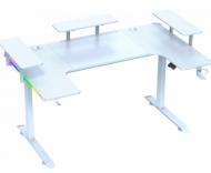 Стол игровой GT Racer TY-1682 (160x60-100x72-117) White