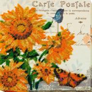 Набор для вышивания бисером на художественном холсте Солнечное настроение AMB-001 200x200 мм Абрис Арт