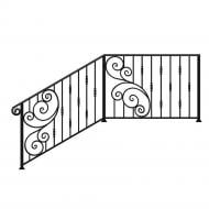 Кованое лестничное ограждение Артдеко ЛО-62 1400х1000х1400 мм (комплект елементів)