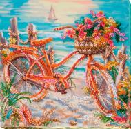 Набір для вишивання бісером на художньому полотні На краю блакиті AMB-014 200x200 мм Абрис Арт