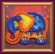 Магніт для вишивання бісером Помаранчевий слоник міні AMM-049 50x50 мм Абрис Арт