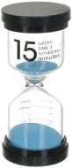 Часы песочные классический на 15 минут синий 4,5х10 см