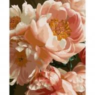 Набор для росписи по номерам Strateg Цвет кустовых пионов 40х50 см GS435