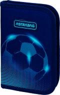 Пенал на молнии AC1 FOOTBALL LIGHT ASTRABAG синий с принтом